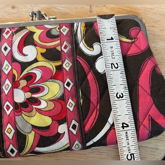 Vera Bradley Double Kiss Lock Clutch Wallet Puccini Retired Pattern Floral - Picture 10 of 10